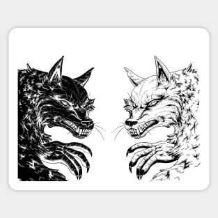 Twin Werewolves Sticker